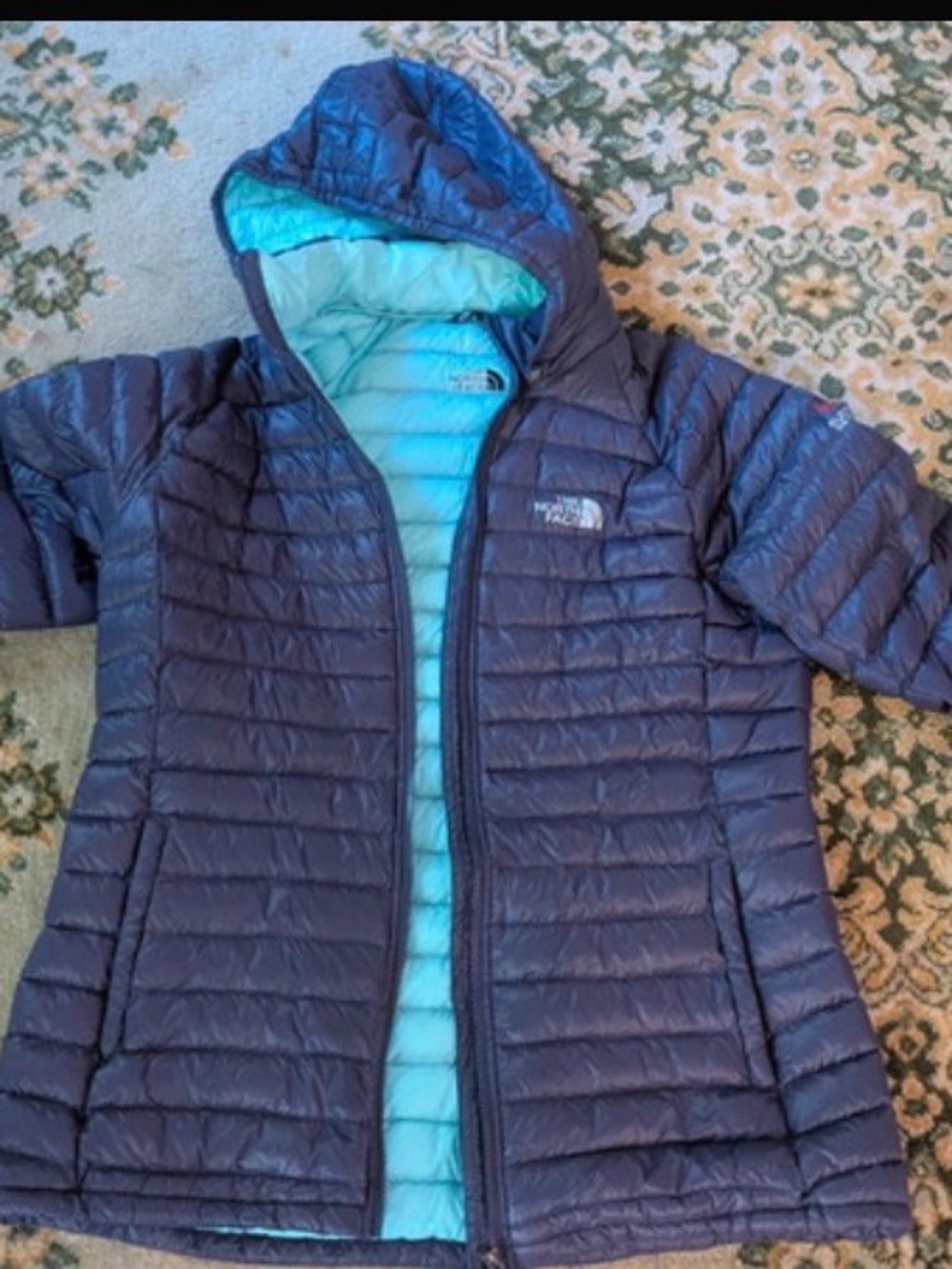 The North Face Navy & Aqua Packable Puffer Jacket